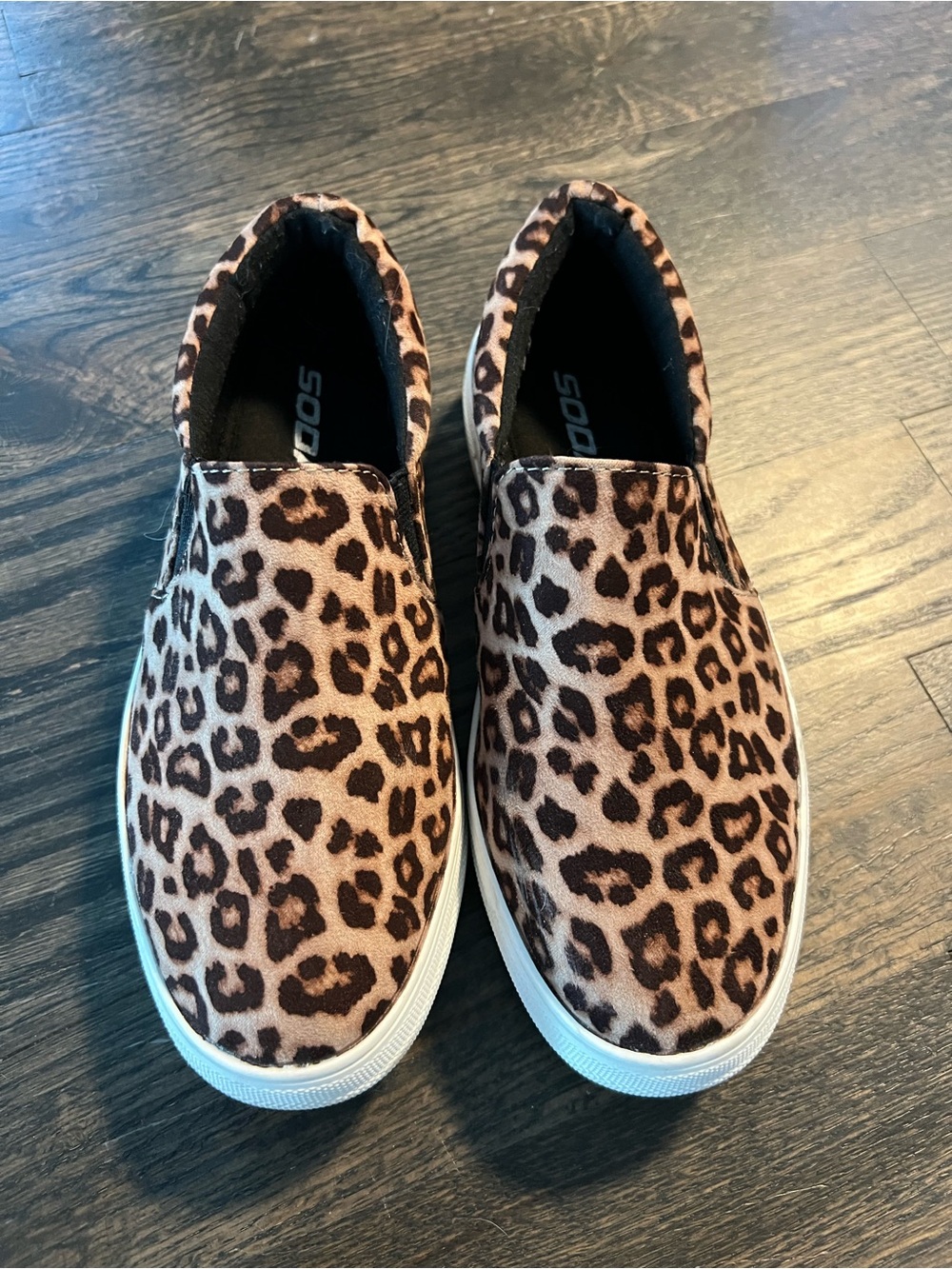 Soda Leopard Print Slip-On Sneakers
